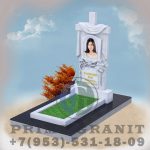 Памятник из белого мрамора №38