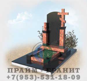 Памятник с красным крестом
