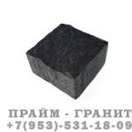 Гранитная брусчатка 100x100x80 Габбро-Диабаз Пилено Колотая