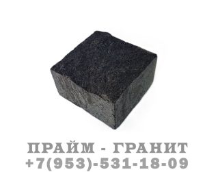 Гранитная брусчатка 100x100x80 Габбро-Диабаз Пилено Колотая