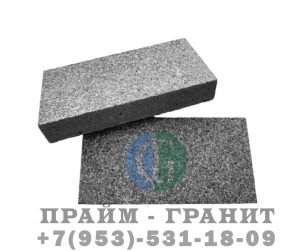 Гранитная брусчатка Термообработанная 100x200x50 Габбро-Диабаз Пиленая